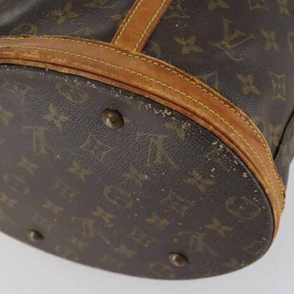Authentic LOUIS VUITTON Monogram Bucket GM Shoulder Bag M42236 LV - Picture 7 of 16